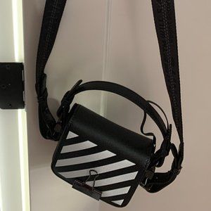 Brand New OW Diagonal Stripe Baby Crossbody Bag.